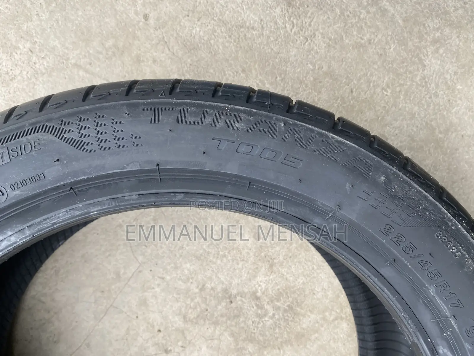 225/45 R17 Bridgestone Turanza T005 91w Tire