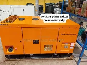 Yellow 35kva Perkins Diesel Silent Generator 3phase Plant