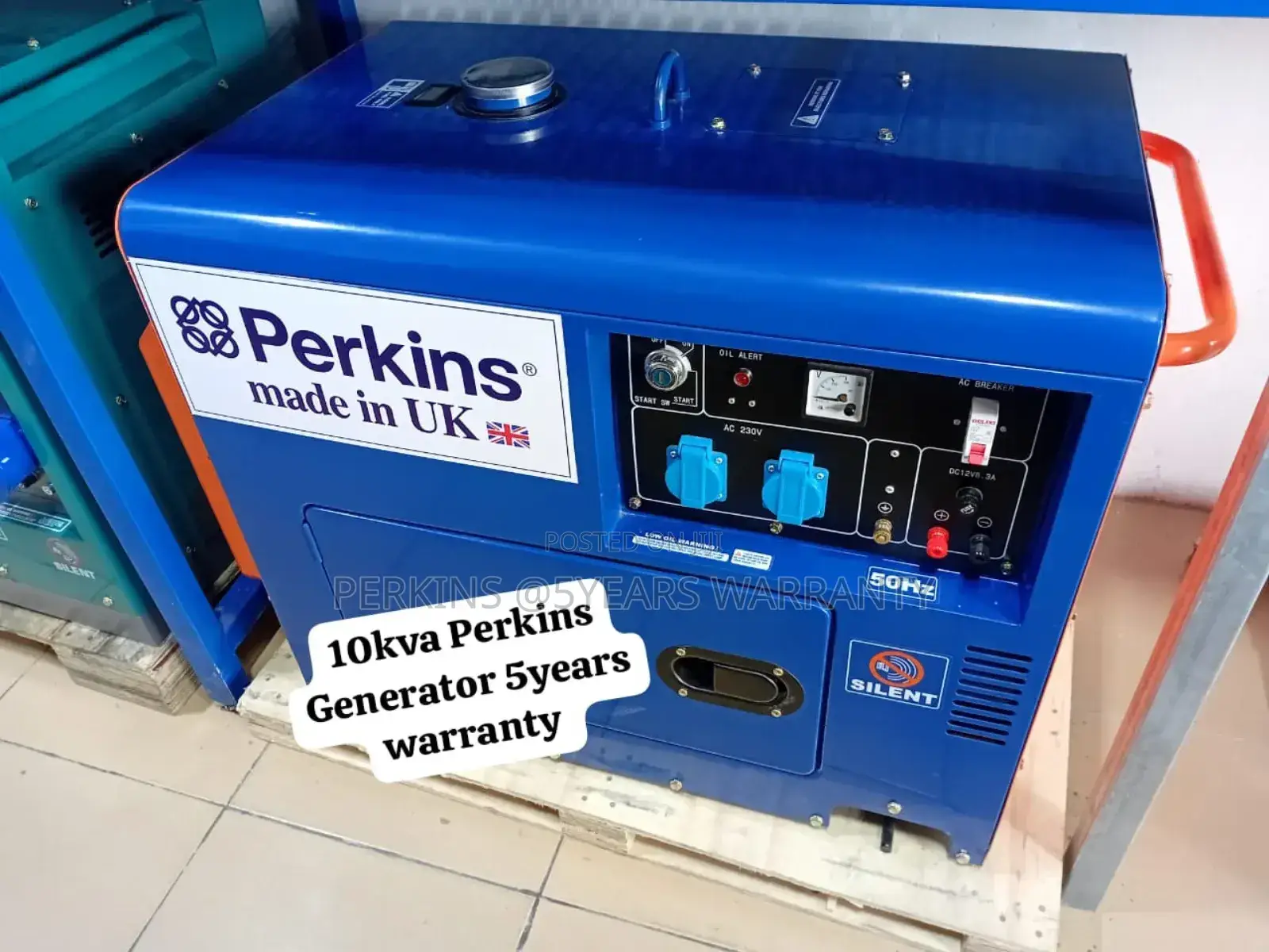 230/240v Perkins 10kva 13000watt Diesel Engine Silent