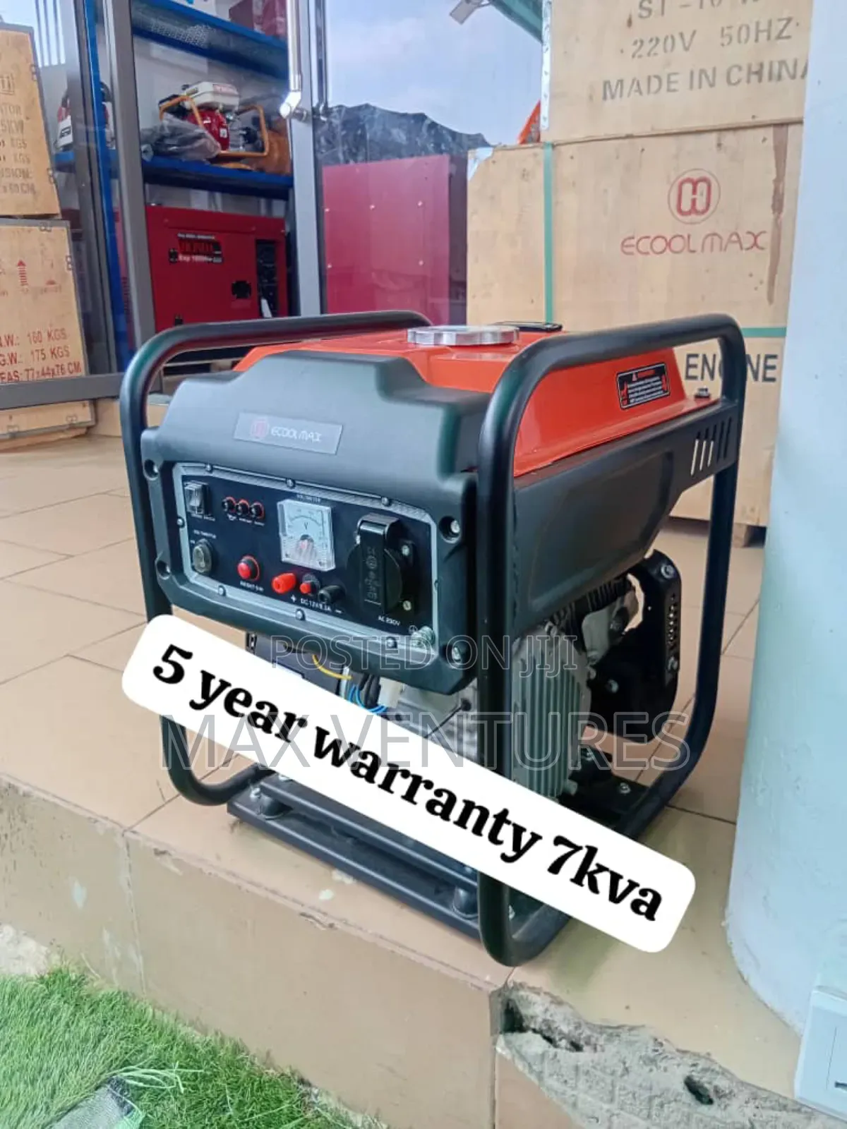 Air Cooled 7kva Ecoolmax Petrol Generator 7kva