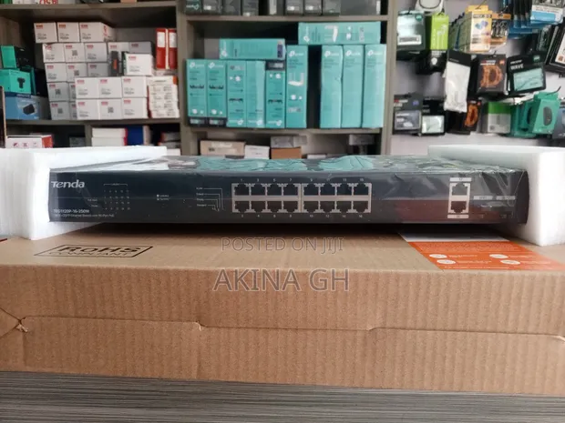 Tenda 18ge+2sp Gigabit Ethernet Poe Switch Teg1120p-16-250w