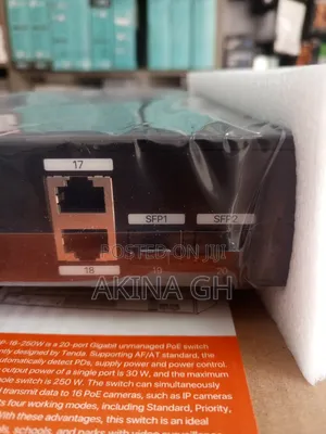 Tenda 18ge+2sp Gigabit Ethernet Poe Switch Teg1120p-16-250w