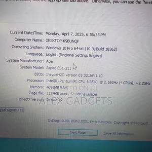 Laptop Acer Aspire ES1-311 4GB Intel Pentium HDD 500GB