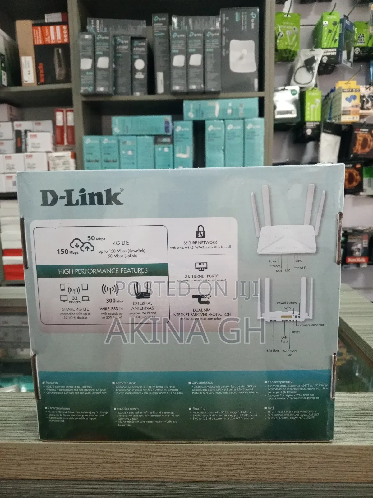 D-Link N300 Dual Universal Sim 4g Lte Router 5dbi DWR-M922