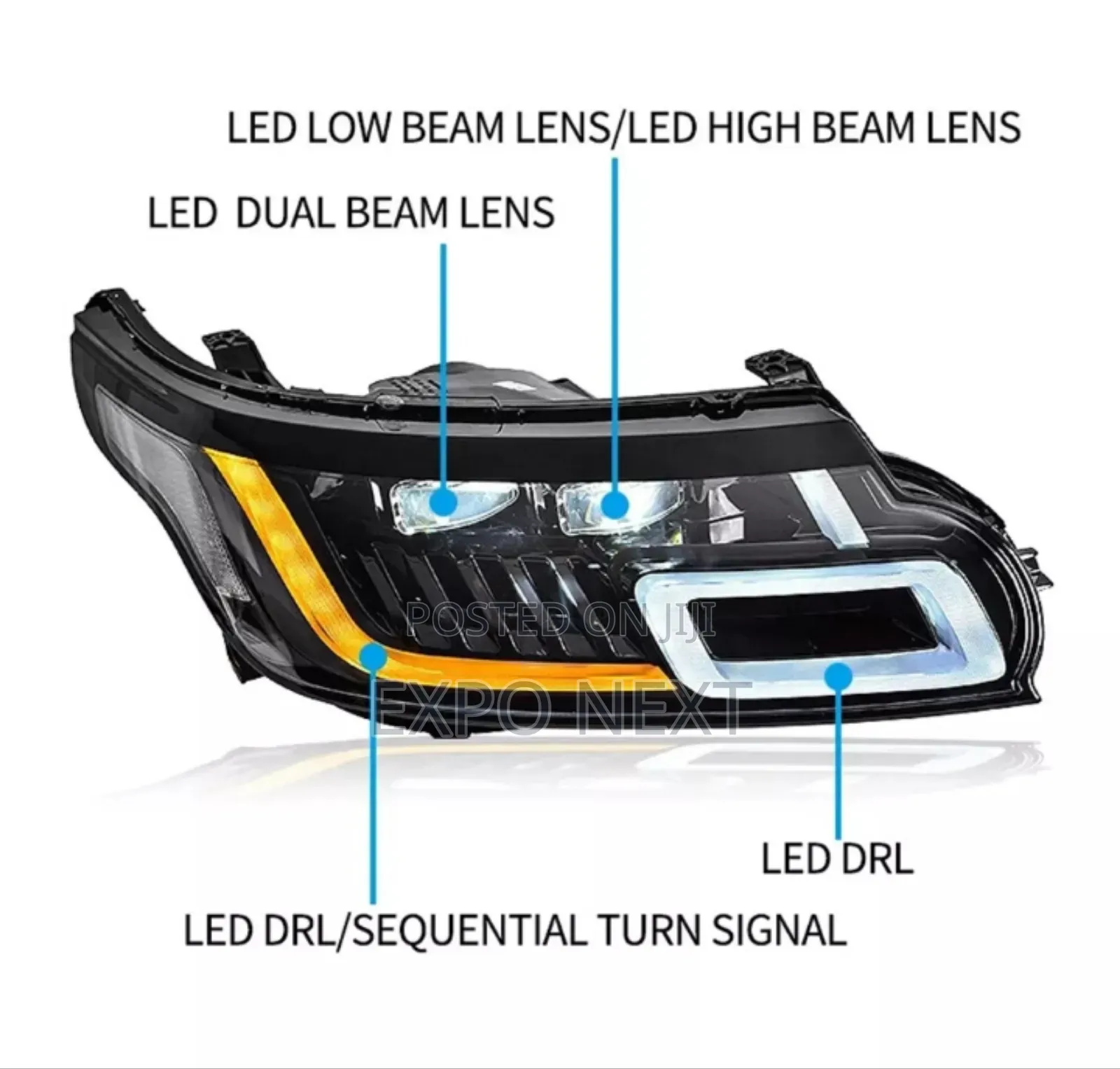 Led Headlight Assembly For Land Rover Range Rover Sport 2017-2018