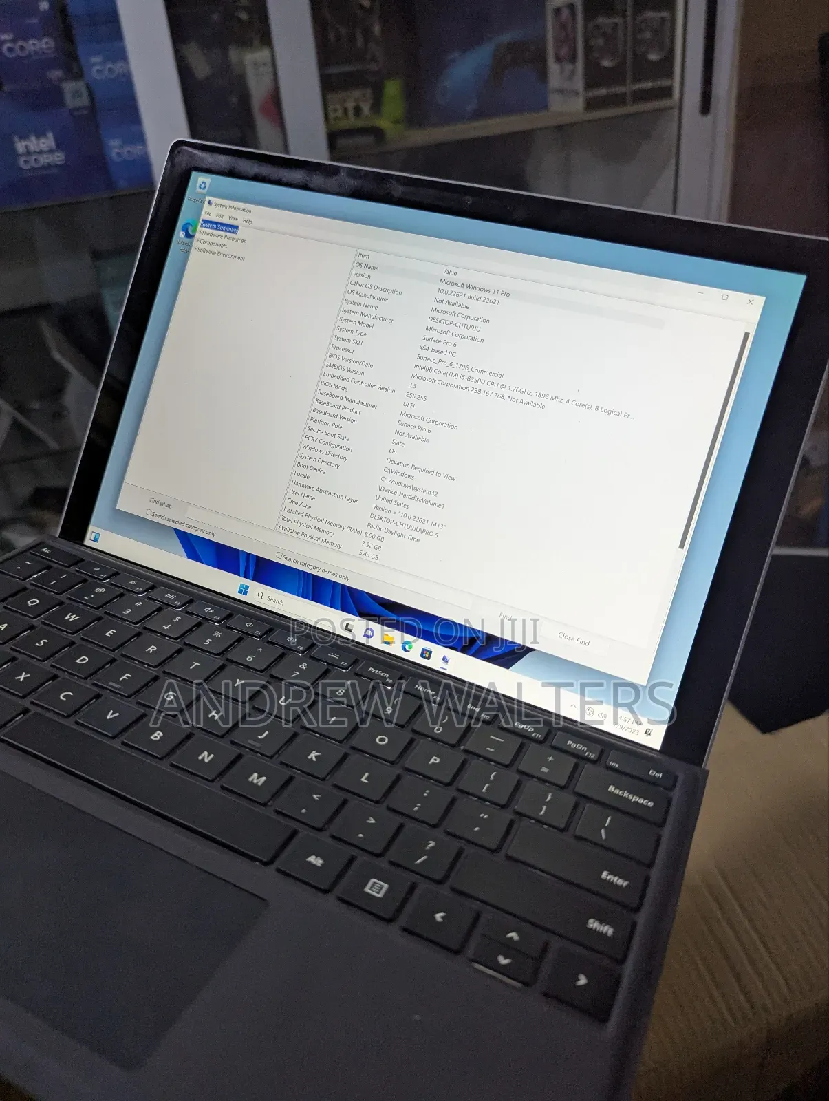 New Laptop Microsoft Surface Pro 6 8GB Intel Core I5 SSD 128GB