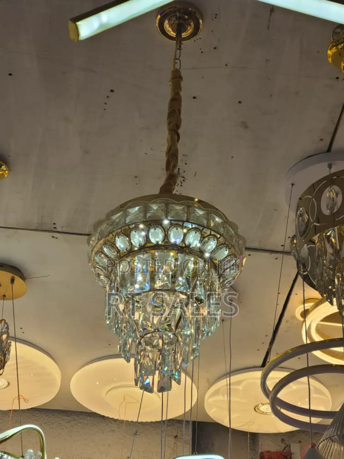 Gold Mini Chandelier Lights