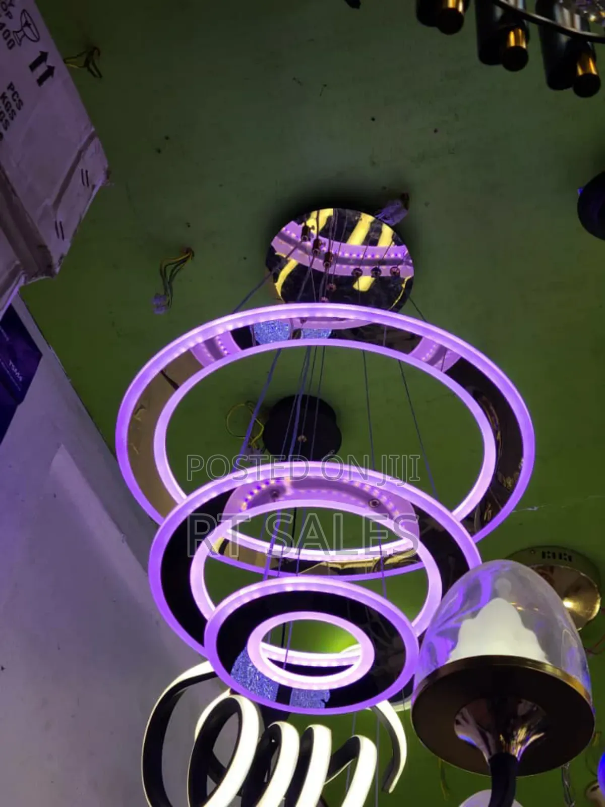Modern 3 Steps Ceiling Chandelier Light.
