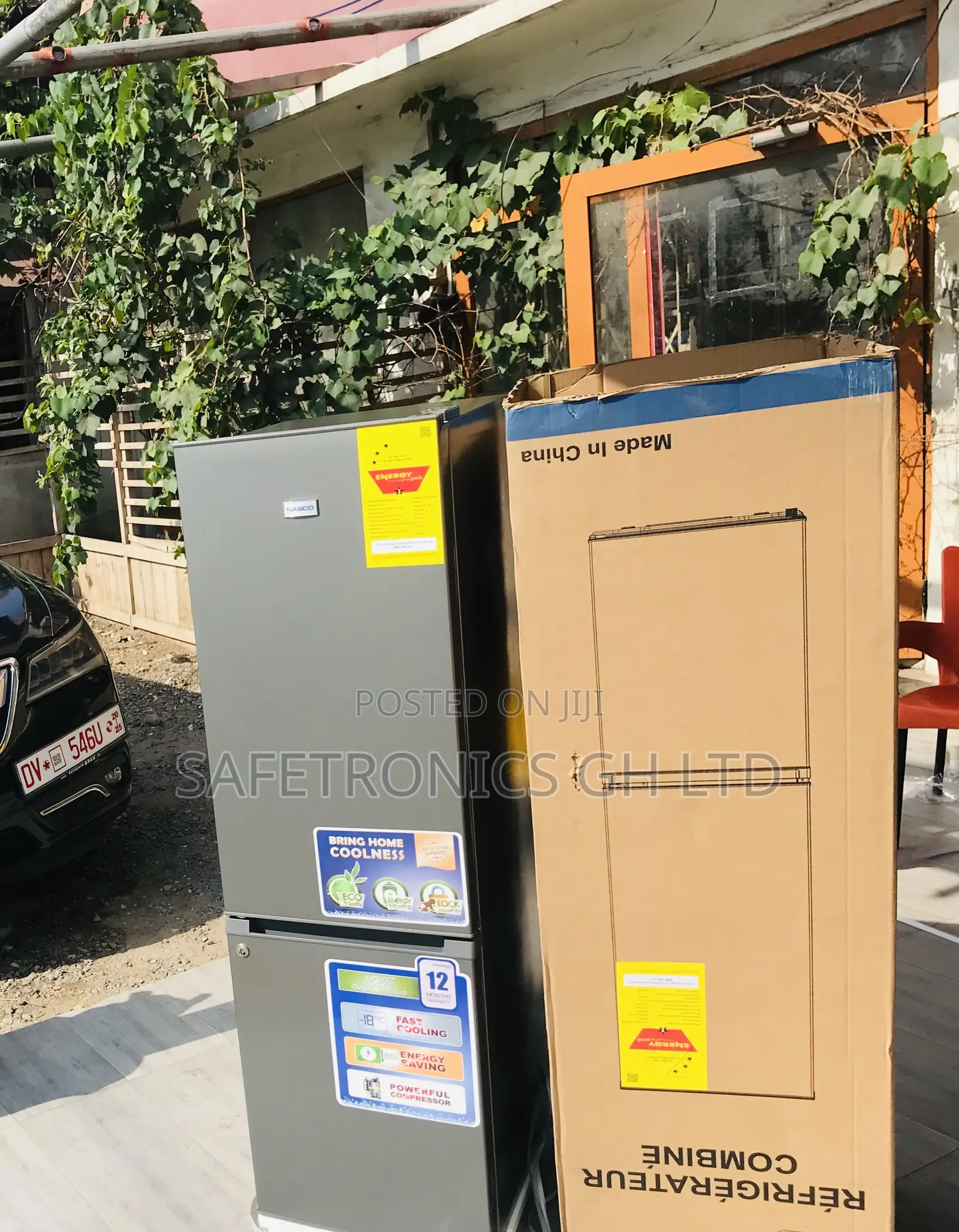 Doubledoor Grey Nas-23fl Aquachill Bottom Freezer Fridge