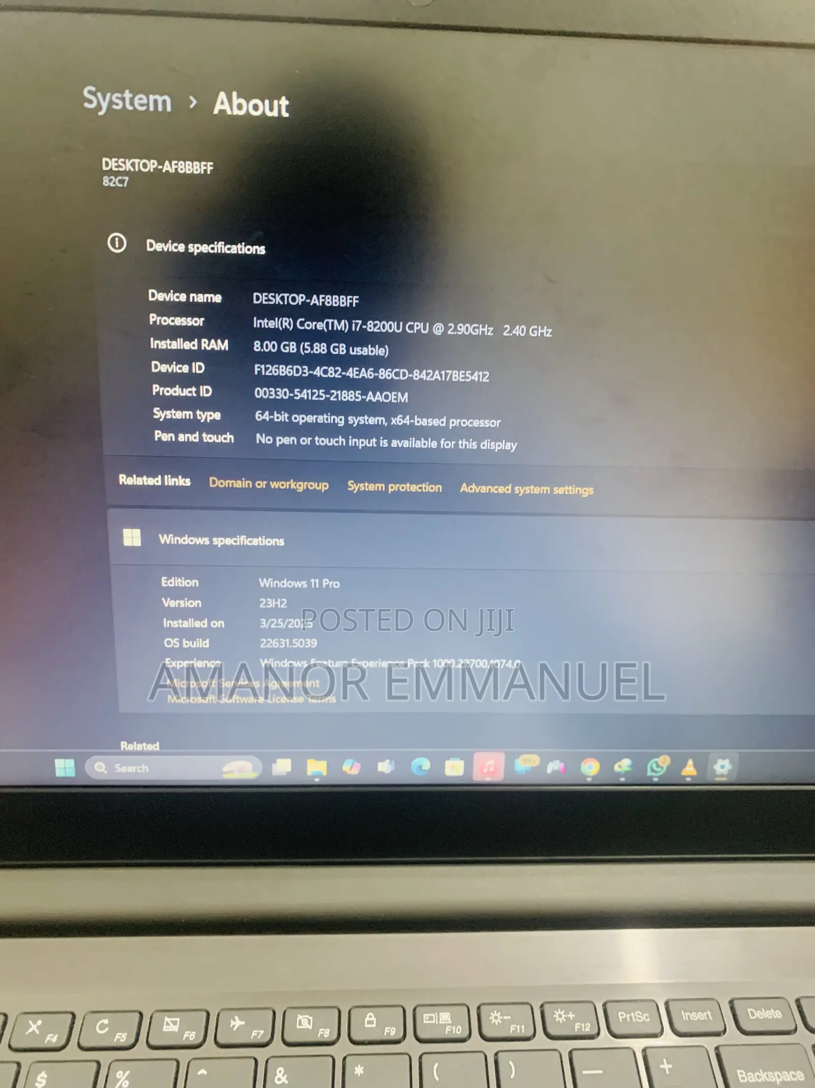 Laptop Lenovo 8GB AMD Ryzen SSD 256GB