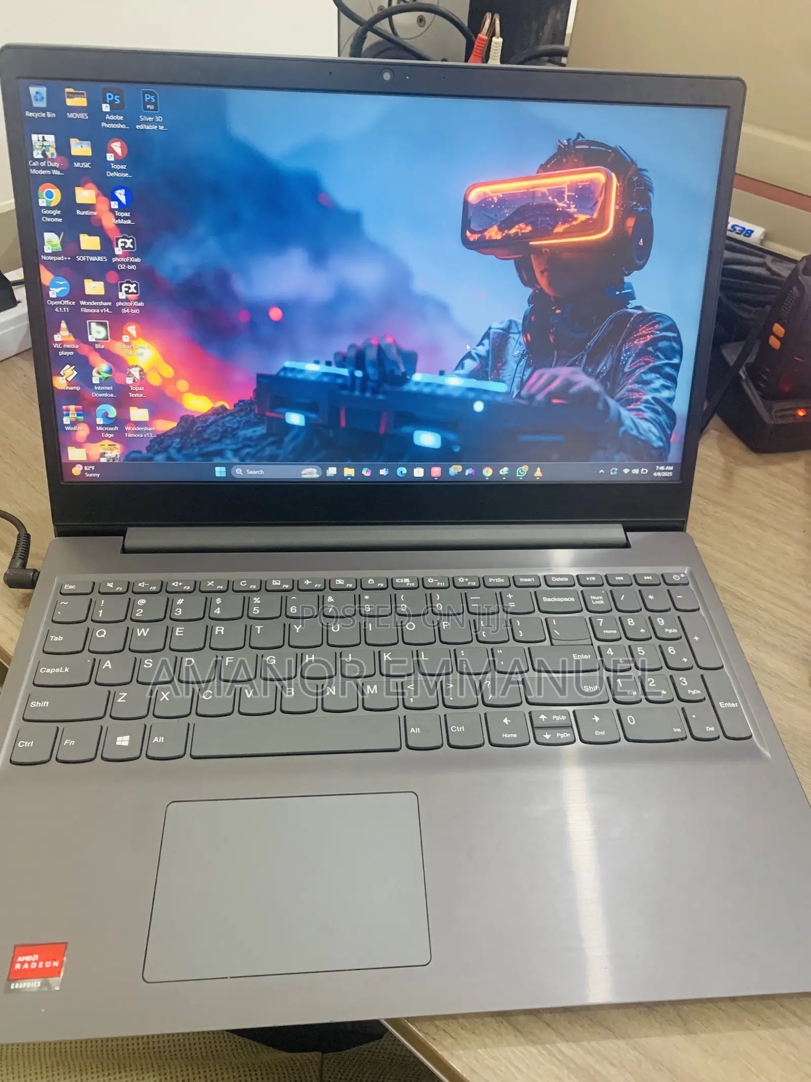 Laptop Lenovo 8GB AMD Ryzen SSD 256GB