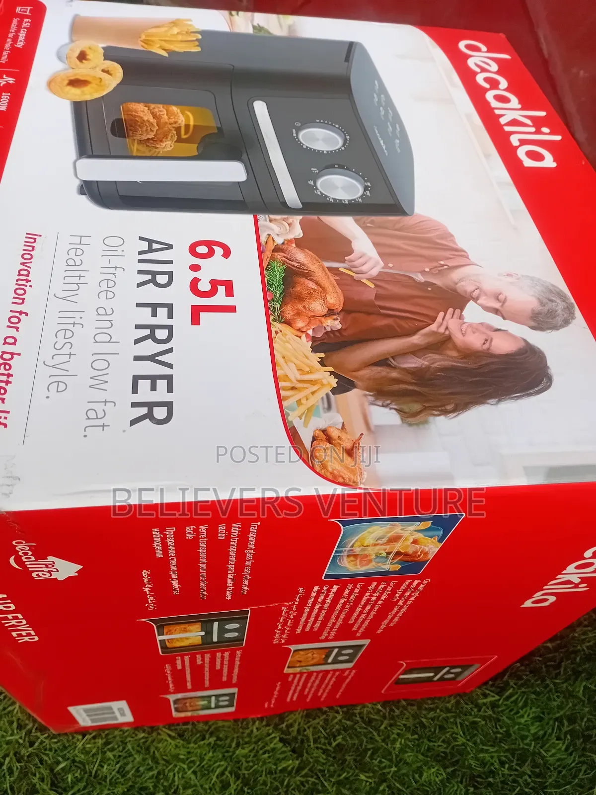Decadeal Transparent Glass 6.5l Air Fryer 1600w Air Fryer