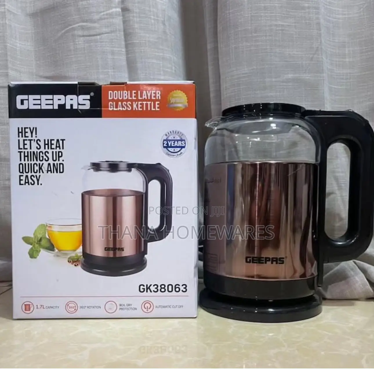 Geepas Electric Glass Kettle
