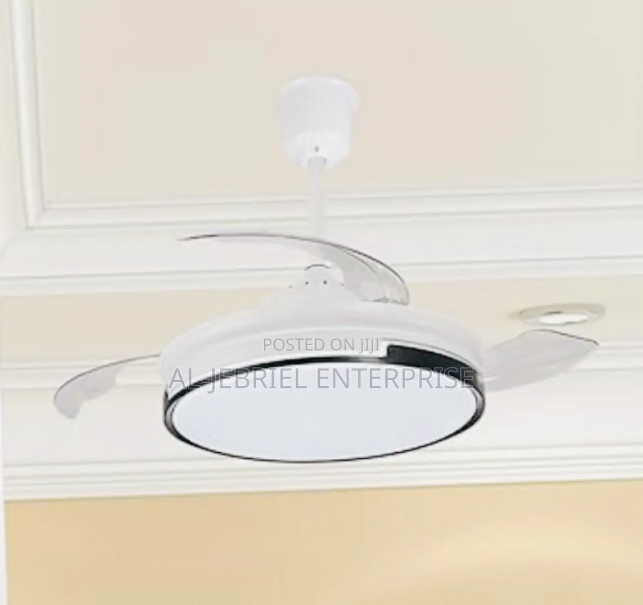 Retractable Ceiling Fan With Light