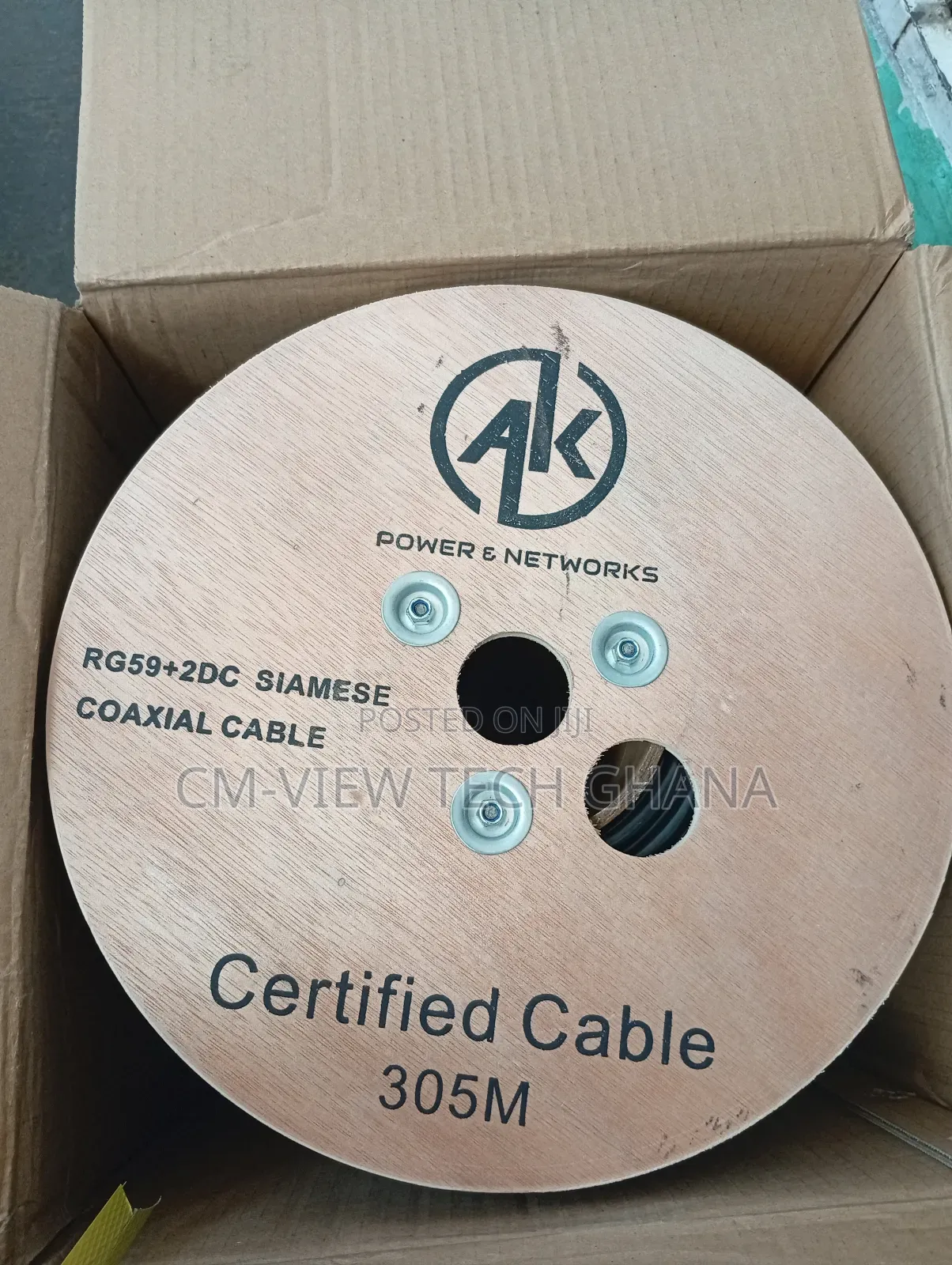 305m Rg59 2dc Coaxial+Power Cable