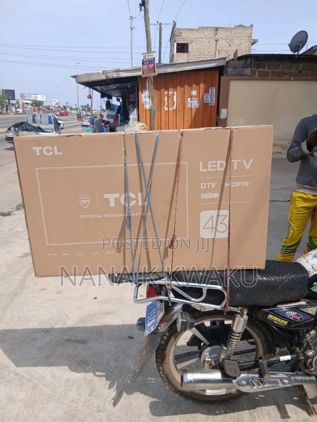 Black Power Cable TCL 43inches Digital Satellite Tv