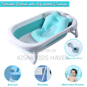 Foldable Bath Tub With Soft Cushion Bather( Pink/ Blue )