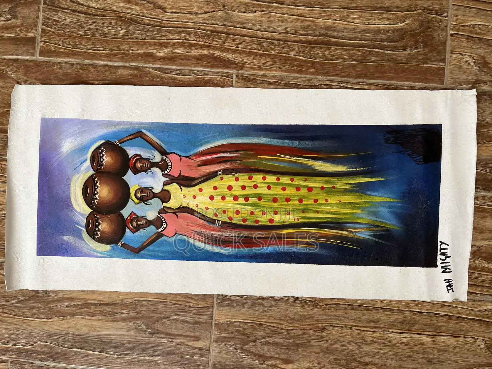 Painting of Women Carrying Calabash on Canvas