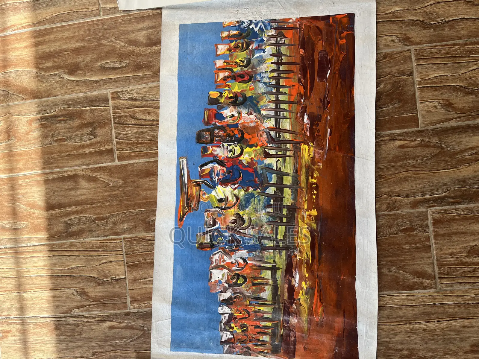 Painting of Women Coming Back From the Stream on Canvas