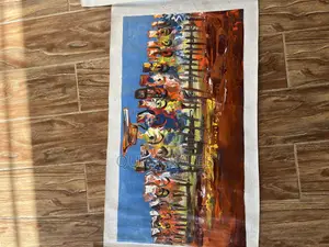 Painting of Women Coming Back From the Stream on Canvas