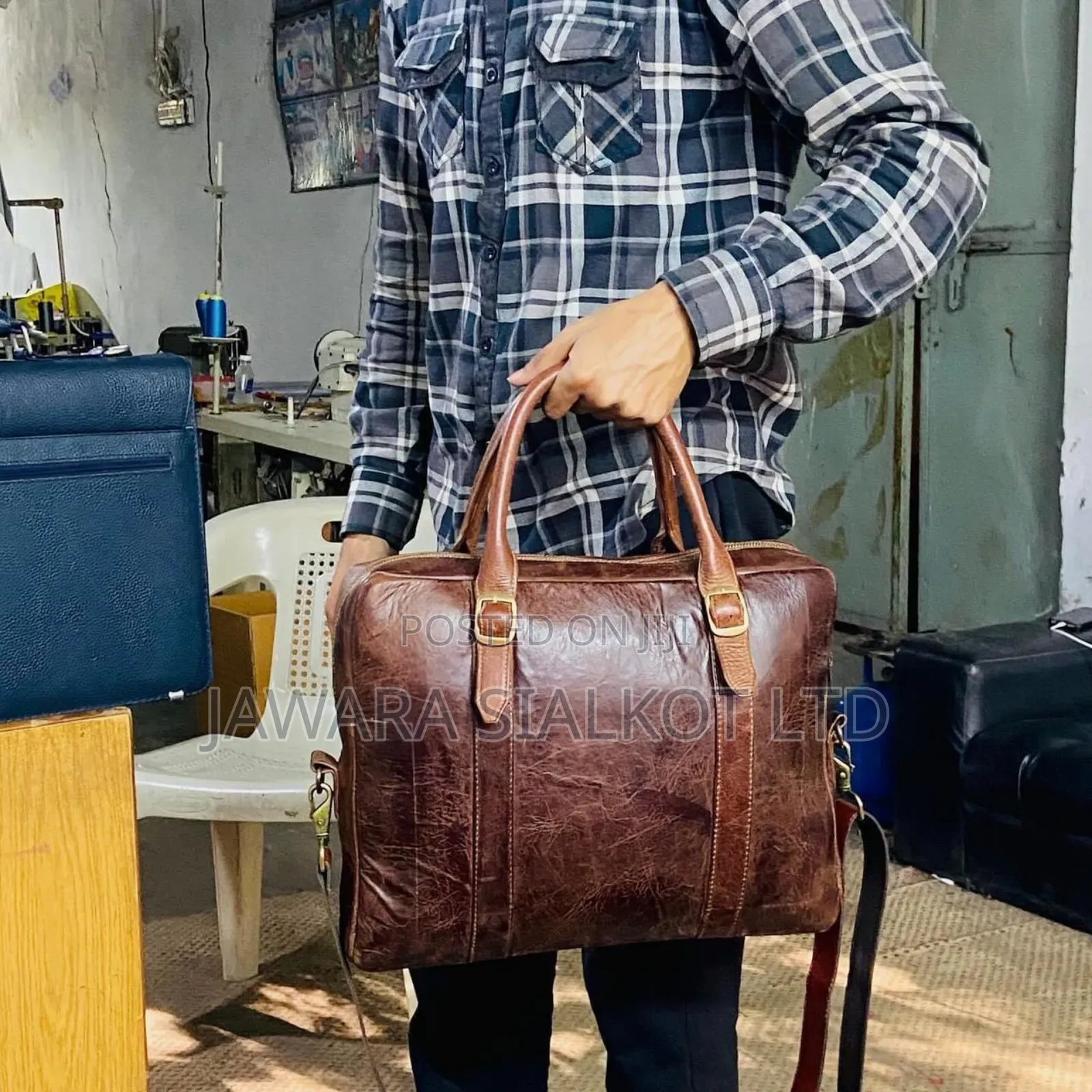 Geniune Cowhide Leather Bag For Office And Laptop
