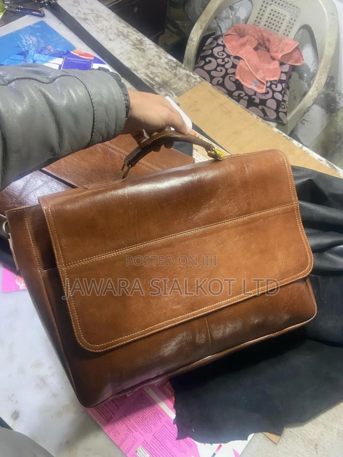 Geniune Cowhide Leather Bag For Office And Laptop