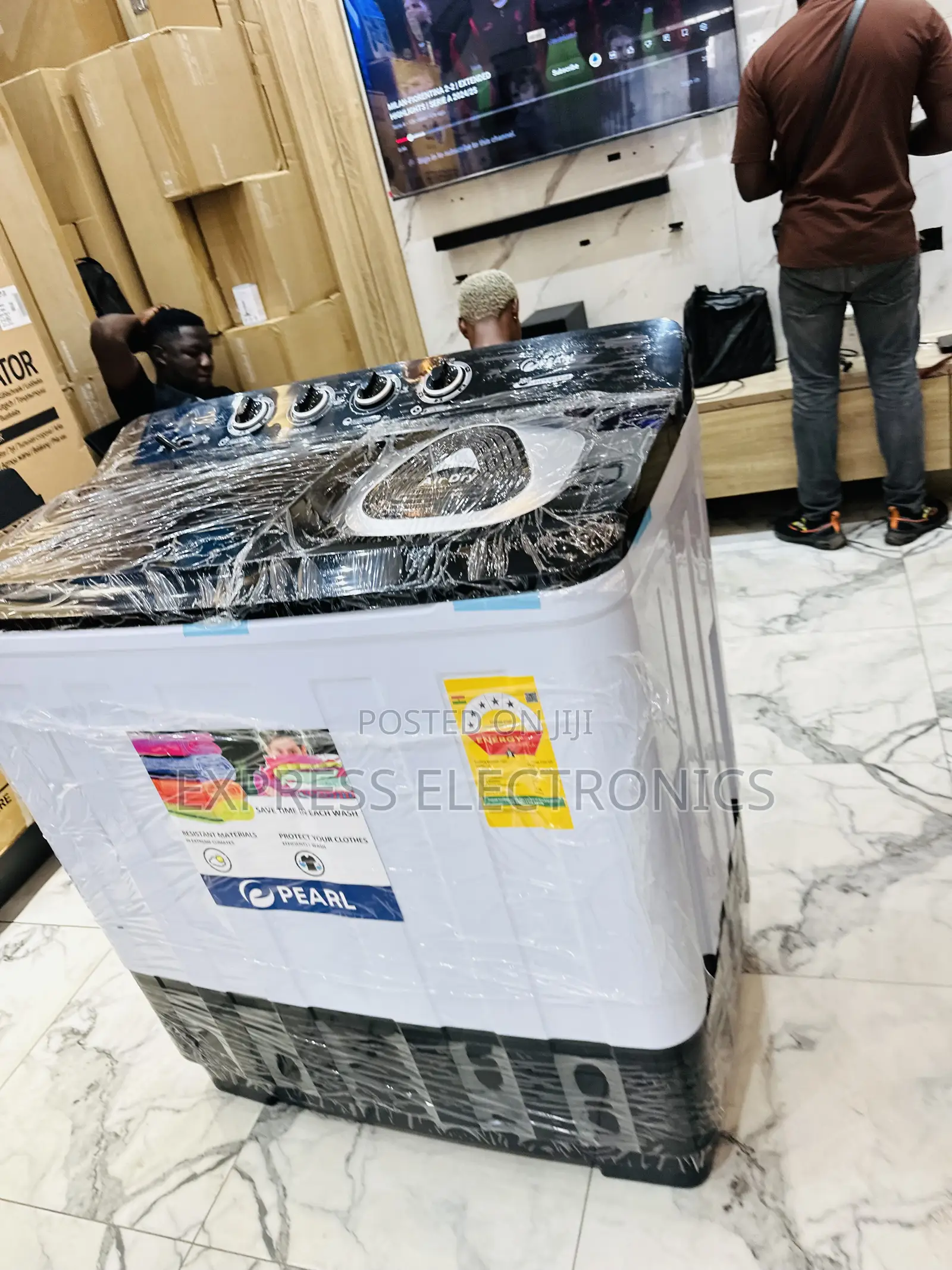 Less Vibrating Washer Spin Twintub Topload 18kg Pearl