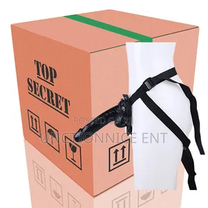 Strap Belt +8 Inch Transparent Black Silicone Dildo