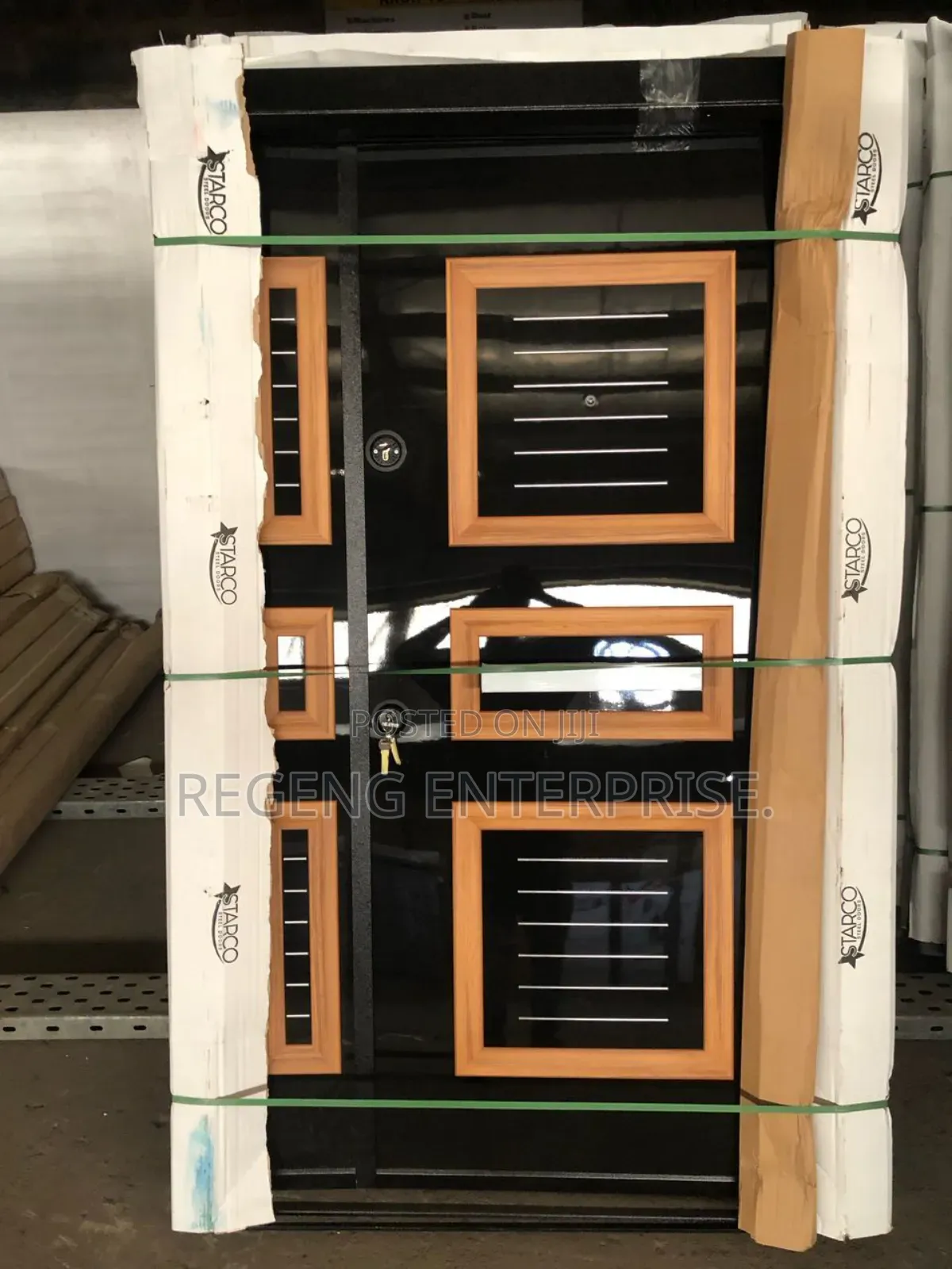 One and Half Black Security Door