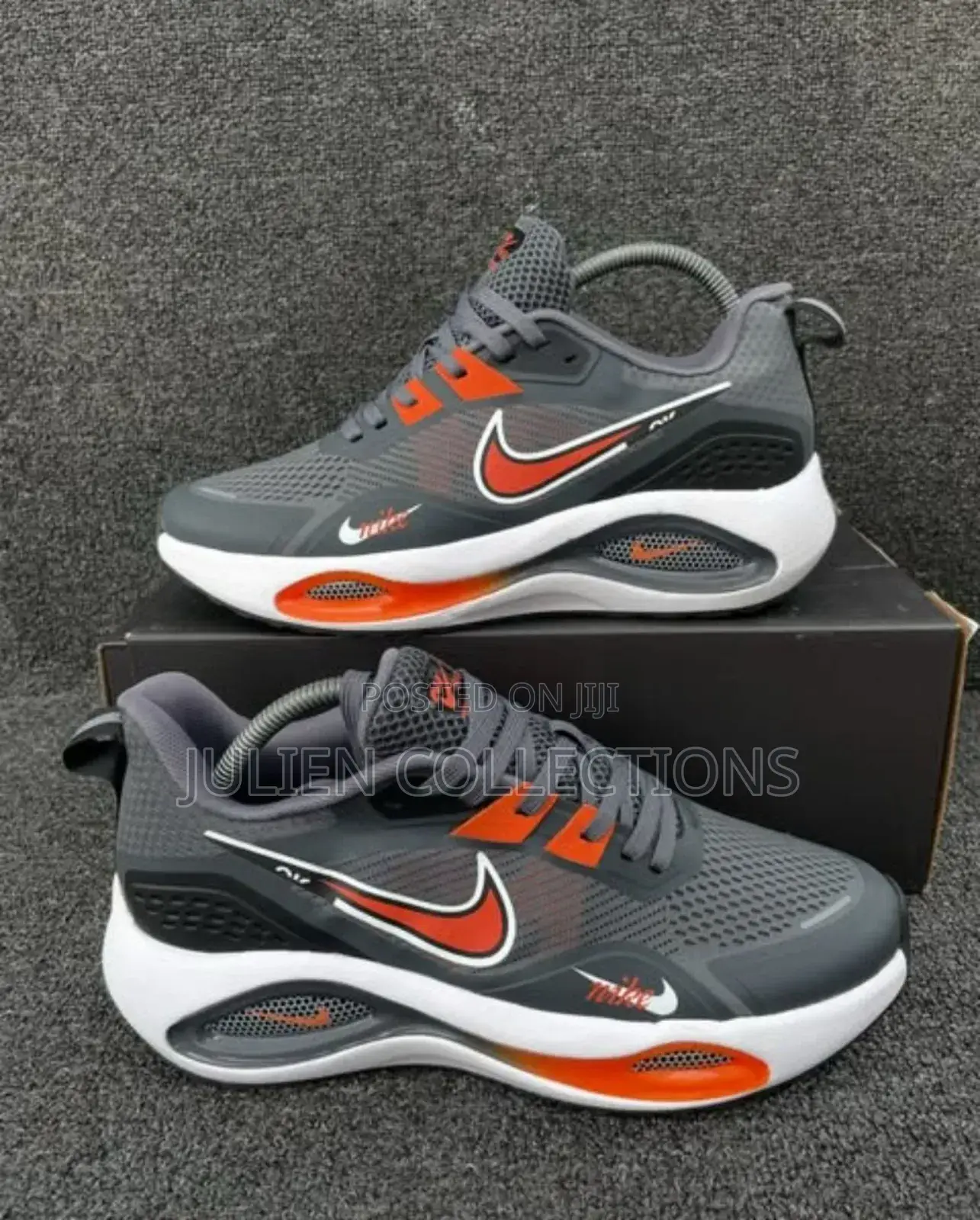 Nike Trainers Runner Grey White and Orange