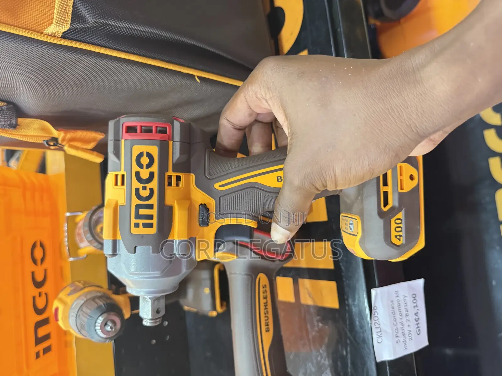 Ingco 5 PCS Brushless Cordless Industrial Combo Kit