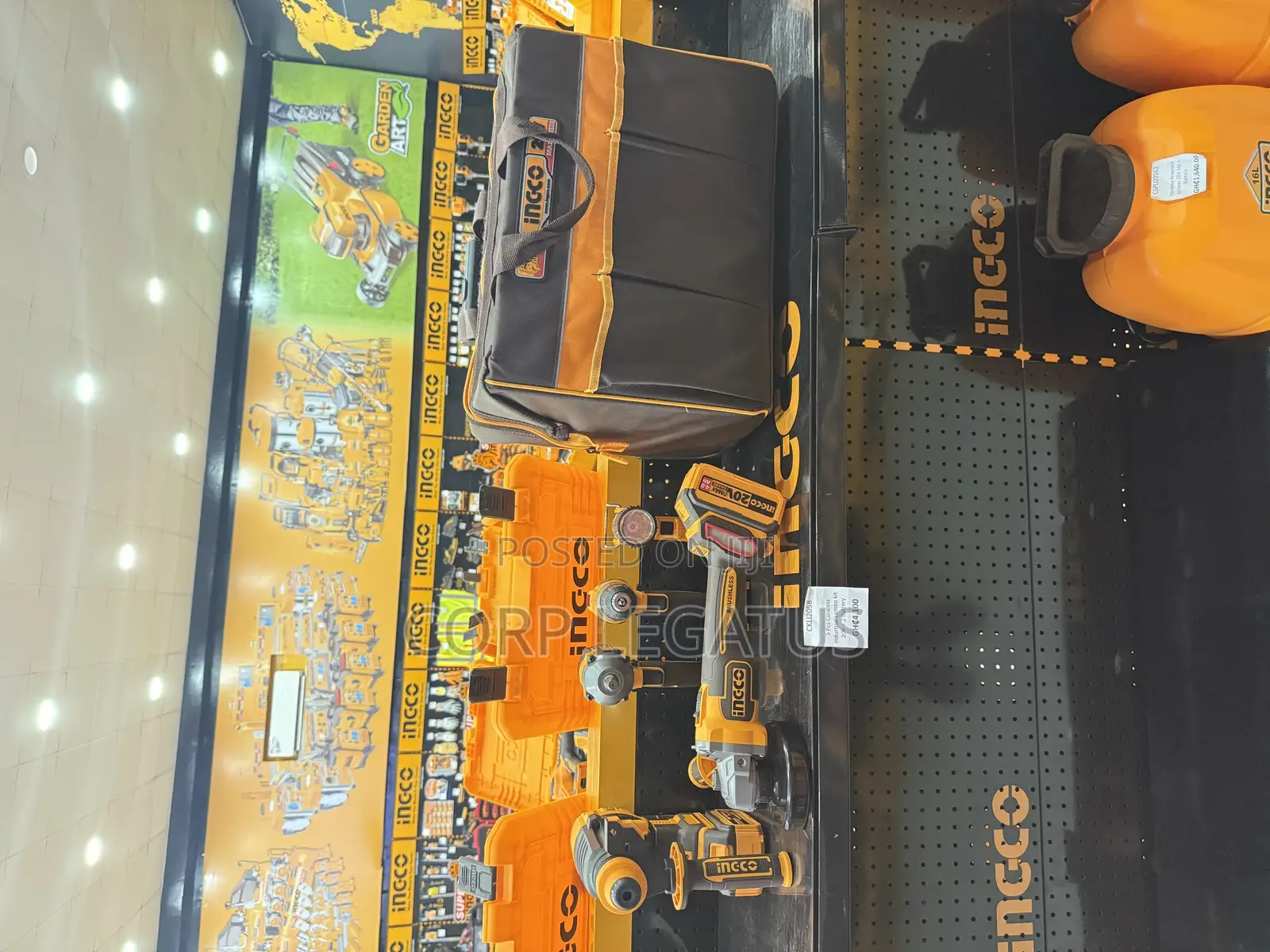 Ingco 5 PCS Brushless Cordless Industrial Combo Kit