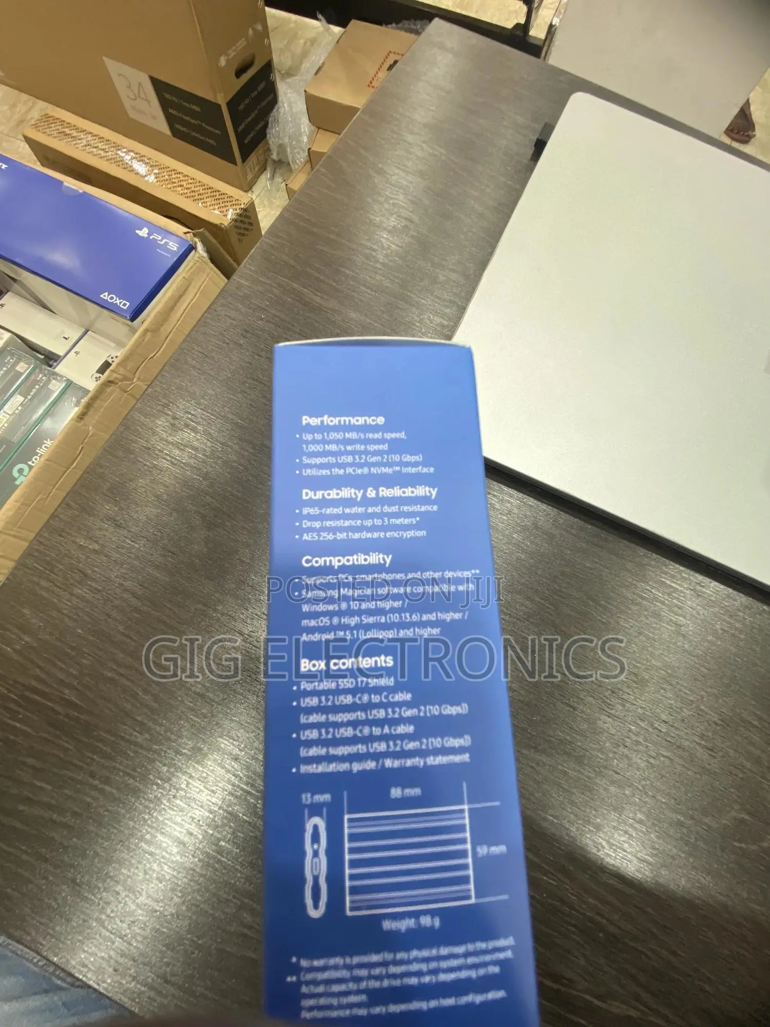 Samsung T7 Shield Portable External Ssd 2tb - Blue