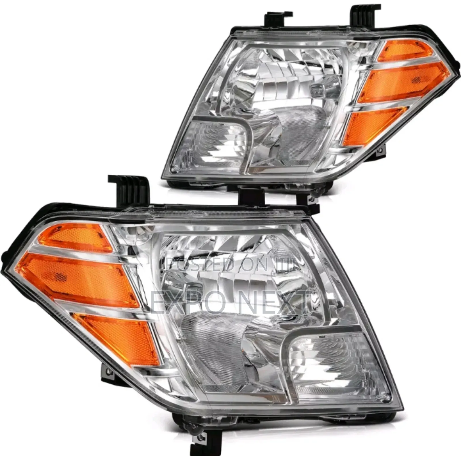 Nissan For Frontier Chrome W/Amber Pair Headlight 2017-2018