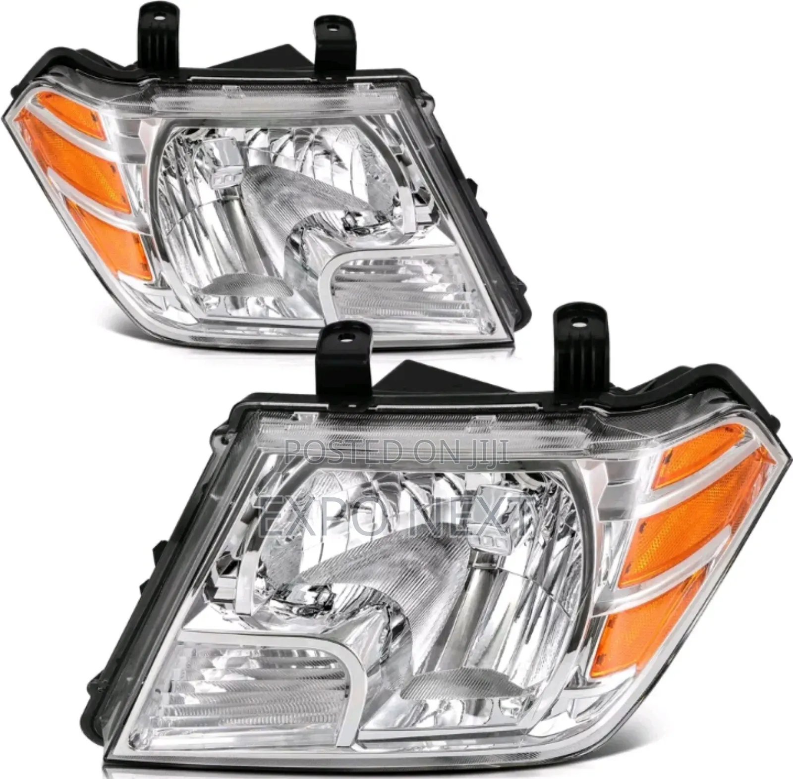 Nissan For Frontier Chrome W/Amber Pair Headlight 2017-2018