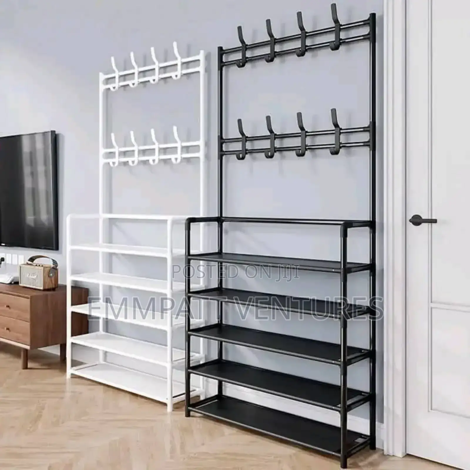 Metallic Multipurpose Shoe and Clothes Rack