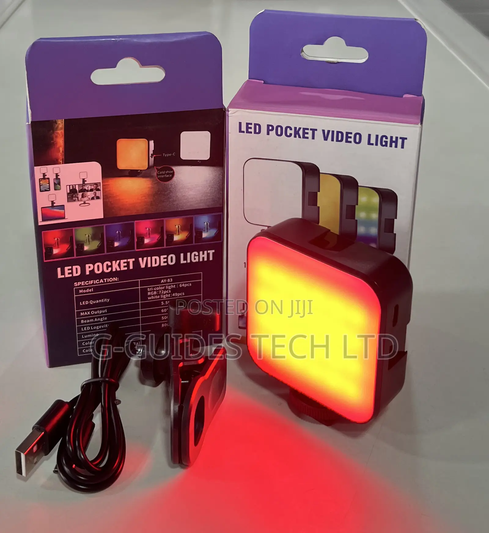 Ay-83 Led Video Light Rgb, Phone Clip Video RGB Light Ay-83
