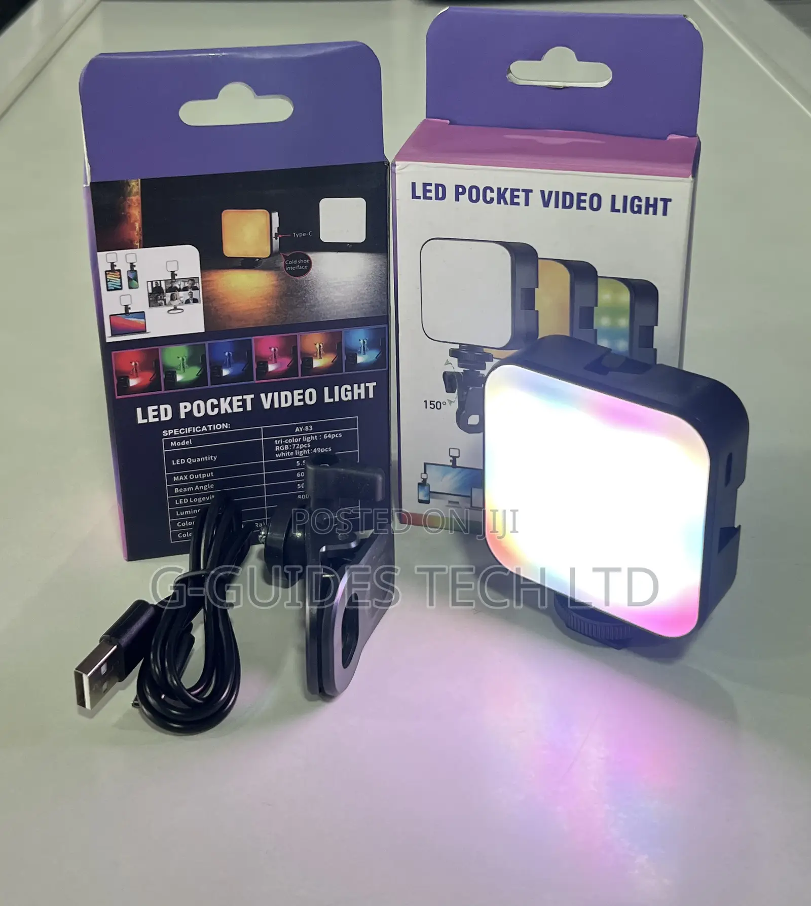 Ay-83 Led Video Light Rgb, Phone Clip Video RGB Light Ay-83