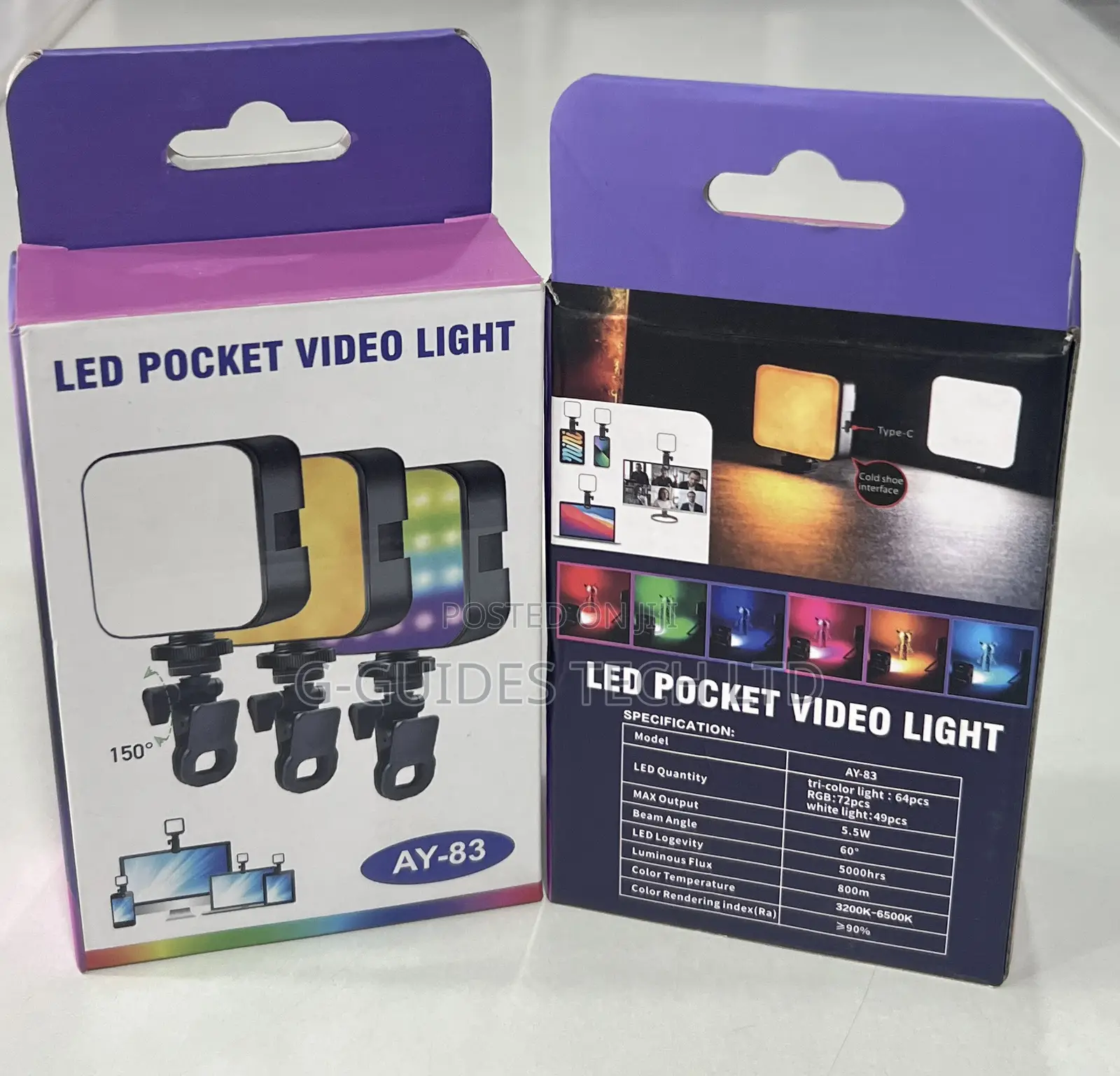 Ay-83 Led Video Light Rgb, Phone Clip Video RGB Light Ay-83