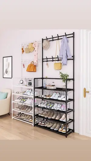 Five Layer Shoe And Coat Rack