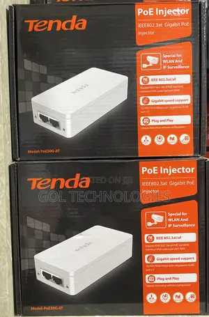 Tenda Poe Injector 52v-48v Poe30g-at Gigabit Poe Injector
