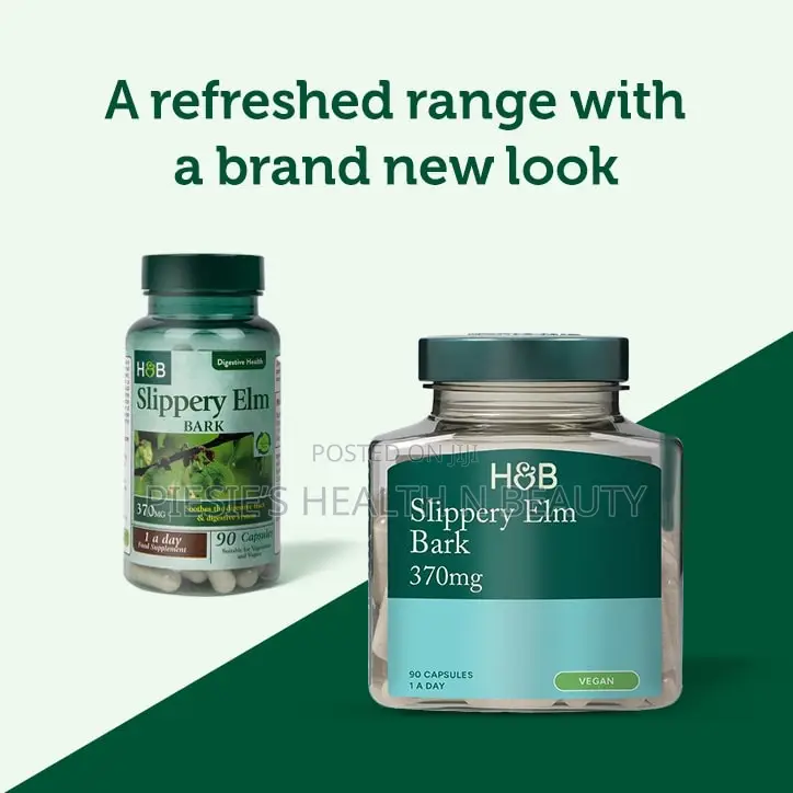 Holland Barrett Slippery Elm Bark 370mg 90 Capsules