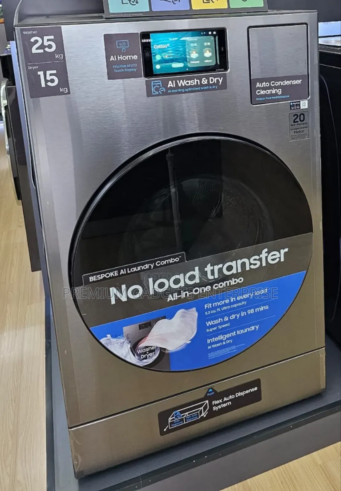 7" LCD Display Samsung 25kg/15kg Bespoke Ai Wasing Machine