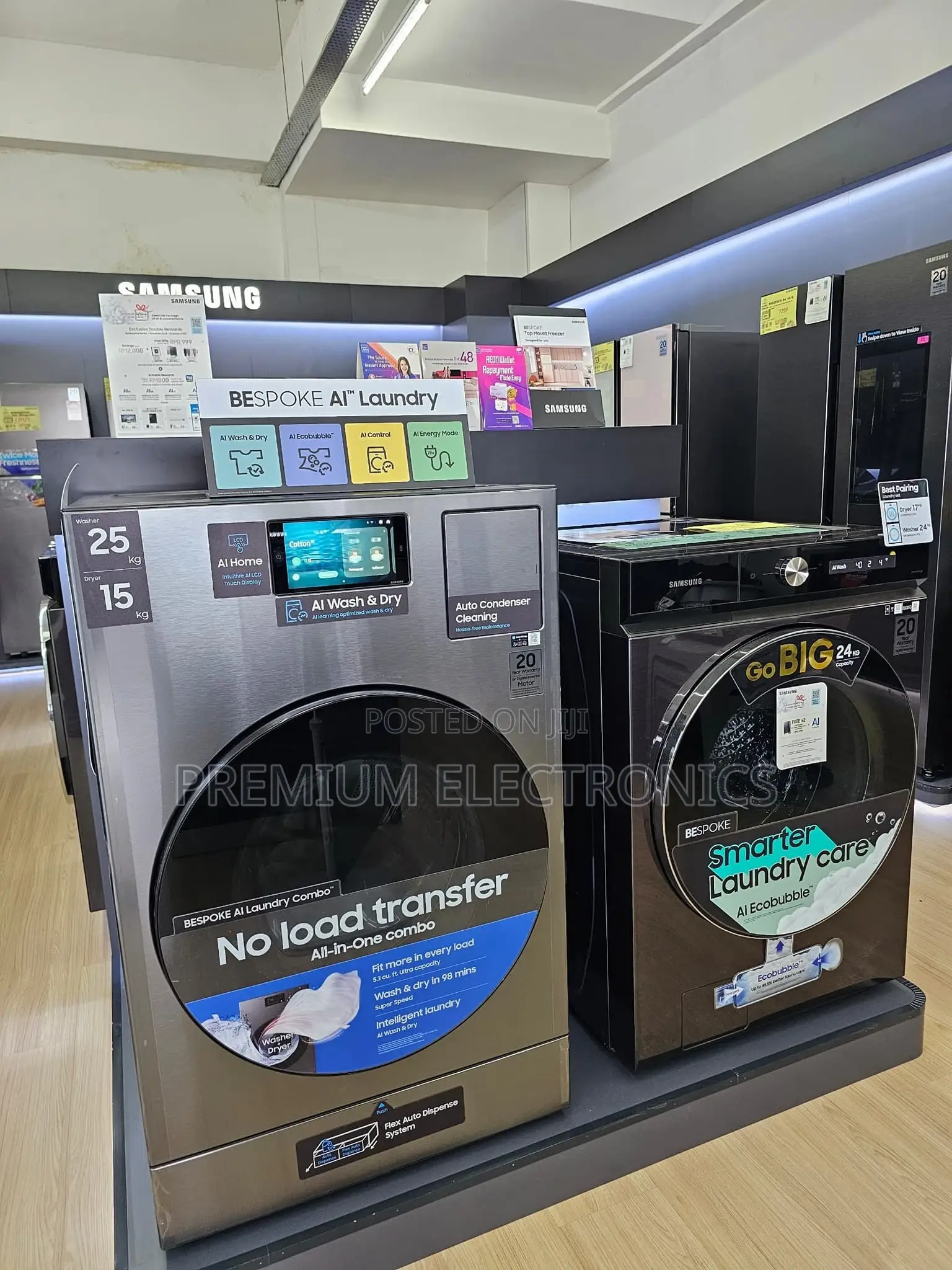 Samsung Wd25db8995bznq Smart 25kg/15kg Combo Bespoke Washer