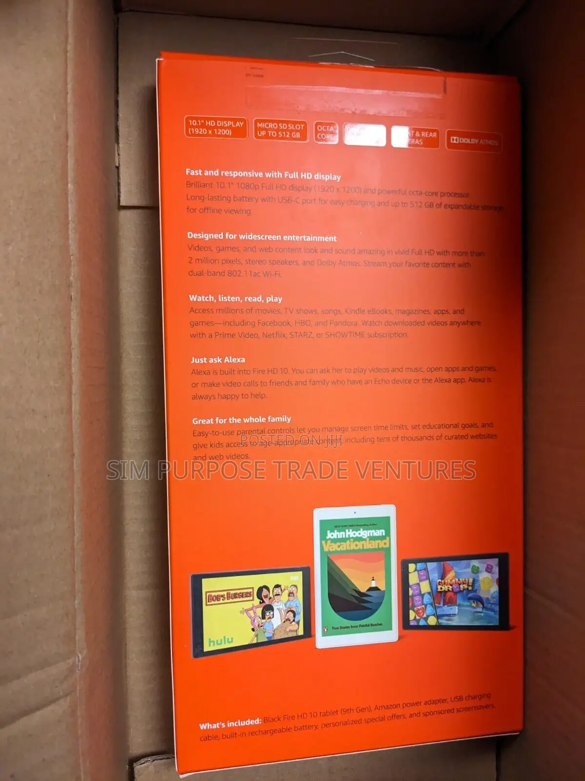 New Amazon Fire HD 10 64 GB Black