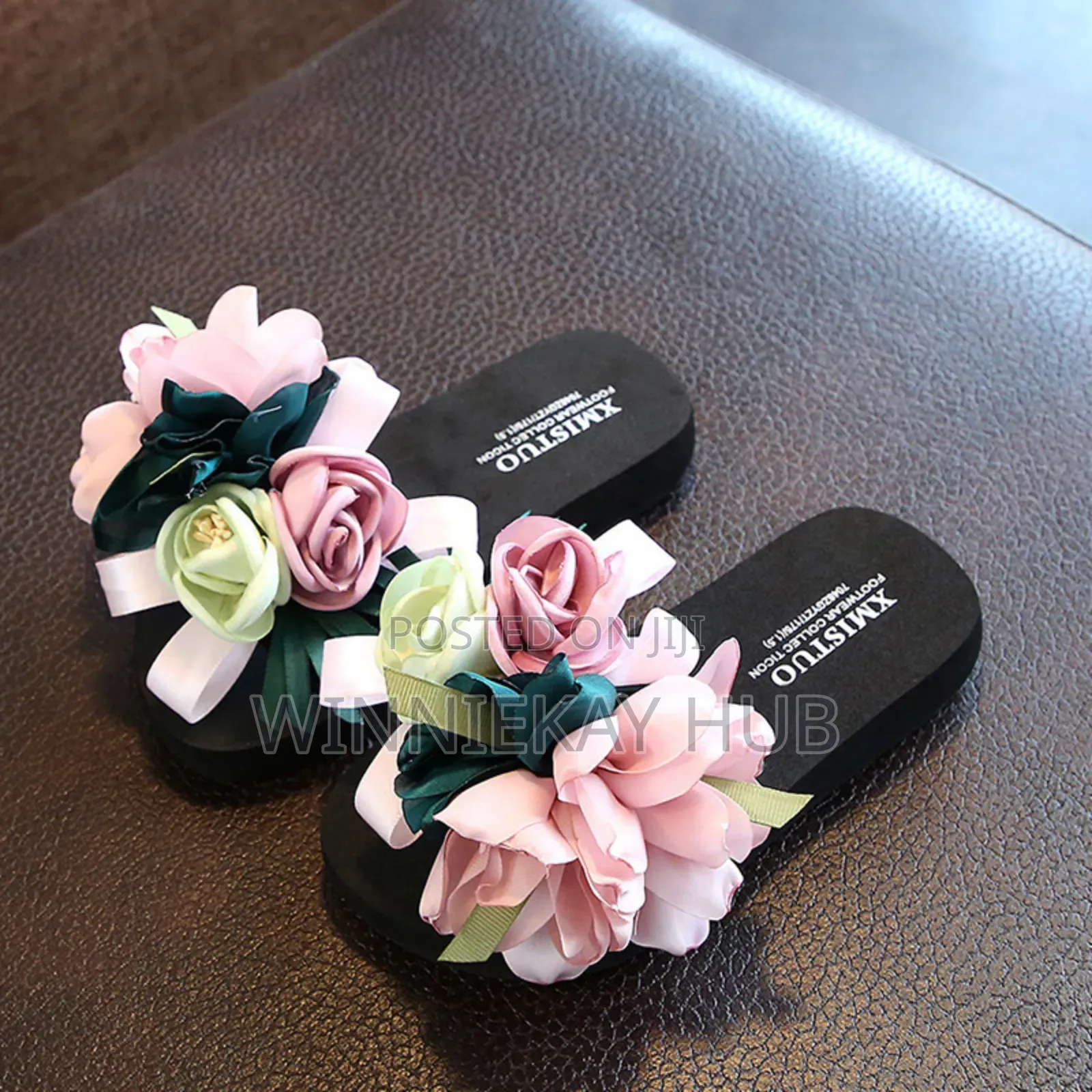 Floral Girl's Flip Flops