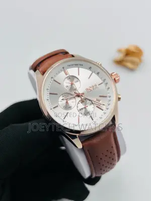 Brown Strap Hugo Boss Leather Watch