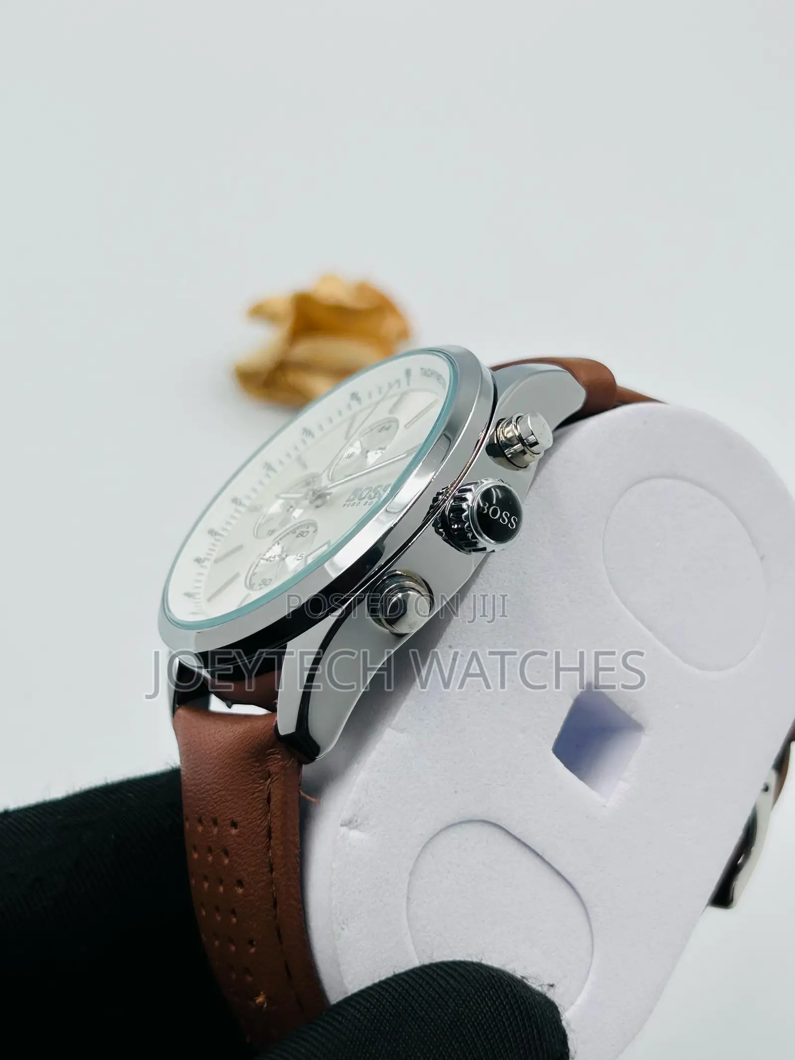 Brown Strap Hugo Boss Leather Watch