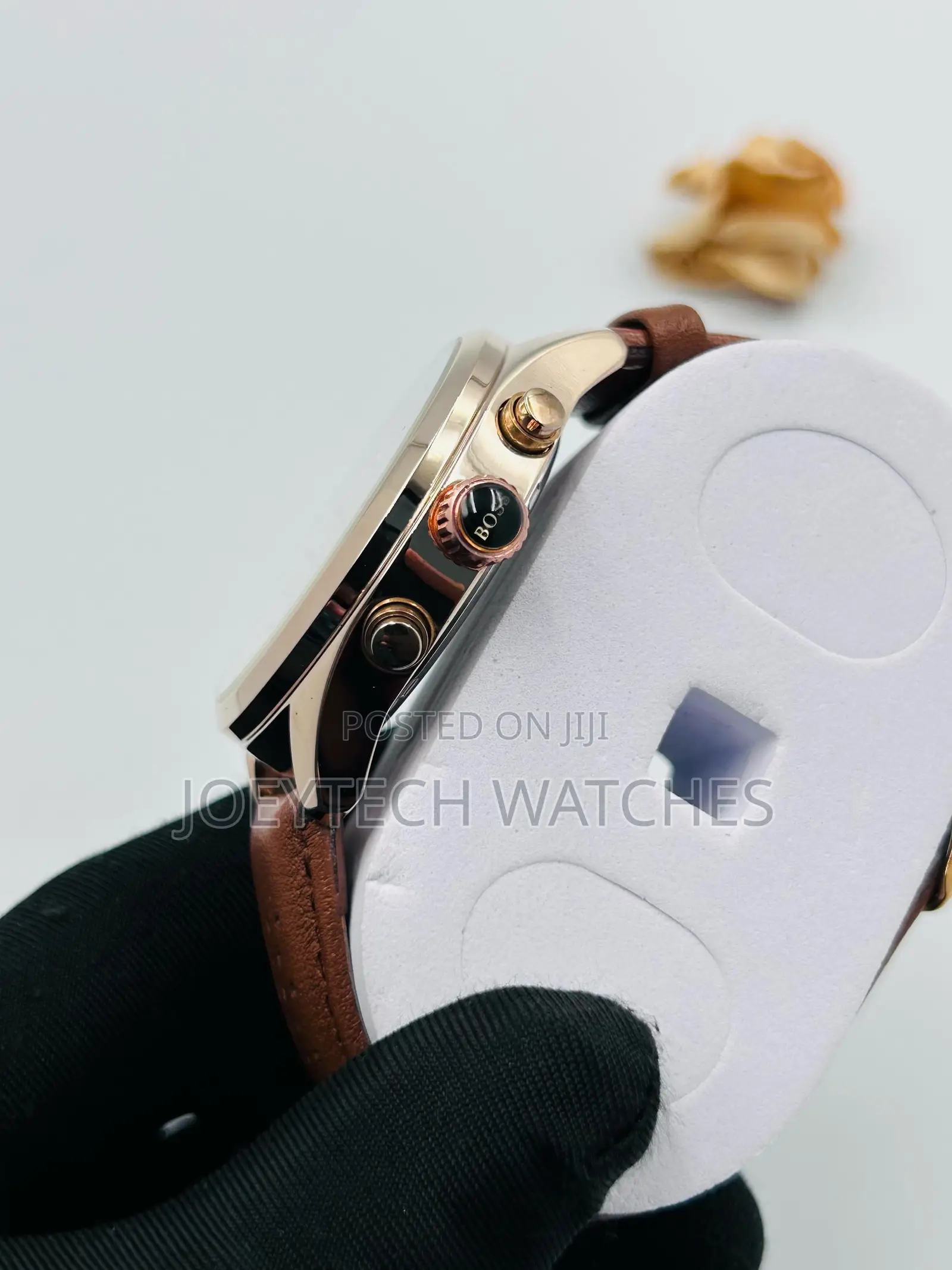 Brown Strap Hugo Boss Leather Watch