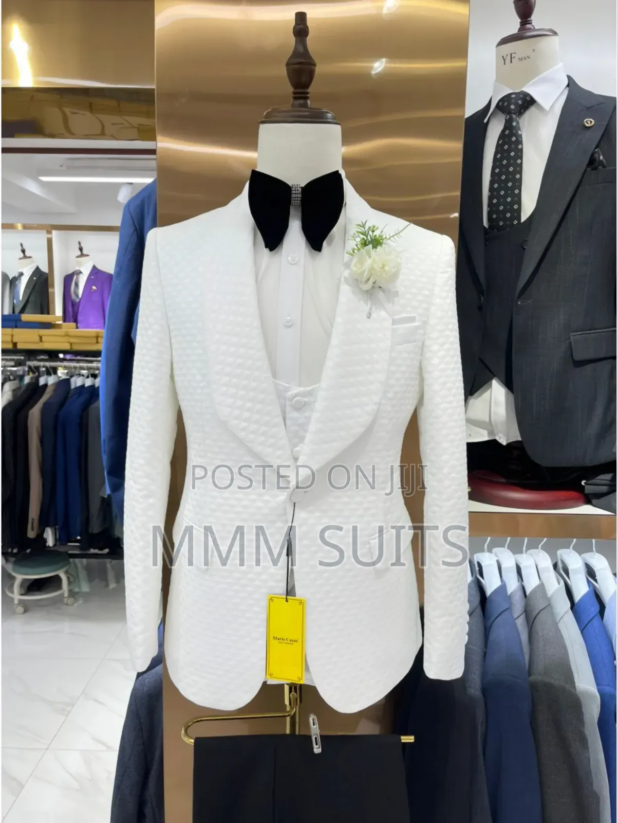 Quality 3-Piece Men Textured Suit for Wedding